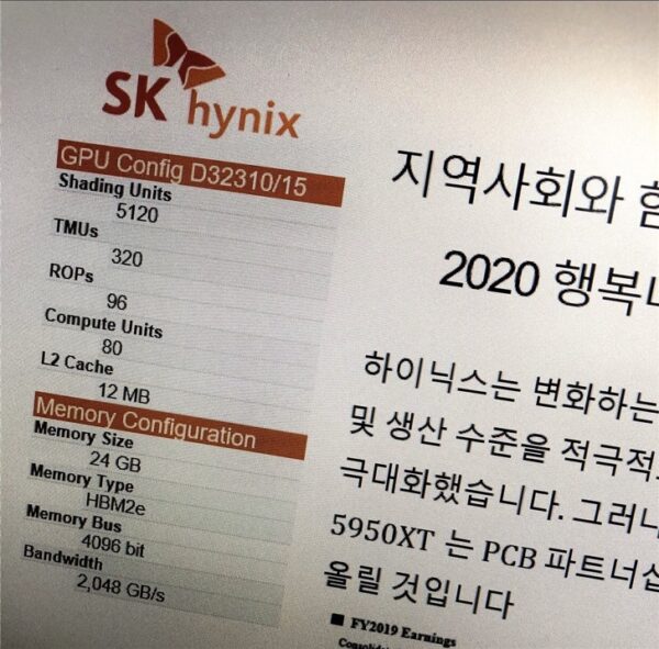 AMD新一代Navi显卡曝光:5120流处理器 24GB HBM2e显存
