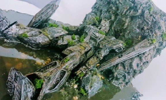 高玩打造古树风格高达钢普拉 沧桑荒废风寓意和平