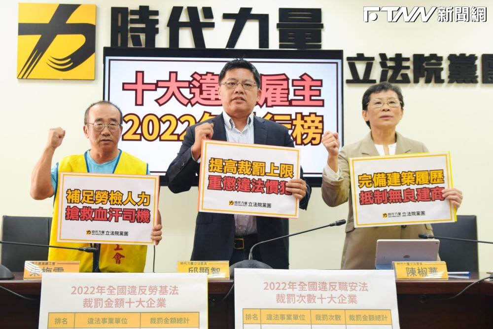 時力公布10大「虐勞」違法企業!台積電排第4